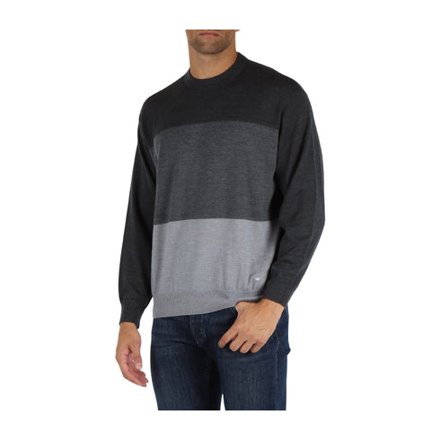 EMPORIO ARMANI Pullover Maglia Uomo fantasia Color Block Grigio A24 - EMPORIO ARMANI6D1MXM1MKBZ - F603 - S - Francavilla Moda